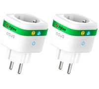 NOUS A7Z Prise Connectée ZigBee avec Suivi Énergie, 16A, Contrôle Vocal & via App, Programmation & Minuterie, Compatible Alexa, Google Home, Home Assistant, Tuya, Hub ZigBee Requis (Lot de 2)