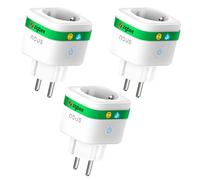 NOUS A7Z Prise Connectée ZigBee avec Suivi Énergie, 16A, Contrôle Vocal & via App, Programmation & Minuterie, Compatible Alexa, Google Home, Home Assistant, Tuya, Hub ZigBee Requis, 3 Pack