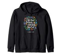 Nous Aimons Parce qu'il Nous a aimés Le Premier (1 Jean 4:19) Sweat à Capuche