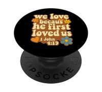 Nous Aimons Parce qu'il Nous a aimés pour la première Fois - PopSockets PopGrip Adhésif