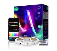 NOUS Alexa RGB Ruban Led 5m - Bande WiFi multicolore avec telecomande, Amazon Echo Google Home Tuya smart life lumiere pour chambre, cuisine, tv. Bandeau leds gaming kit decoration lumière F1