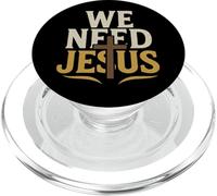 Nous avons besoin de Jésus - Slogan chrétien PopSockets PopGrip pour MagSafe