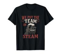 Nous Avons mis l'équipe dans Steam Vintage Train Graphic T-Shirt