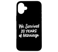 Nous avons survécu à 20 ans de mariage, 20e anniversaire d'un couple Coque pour iPhone 16 Plus