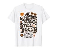 Nous Avons Vieilli mais Sommes Toujours Jeunes Groovy Skeleton Emo des années 70 T-Shirt
