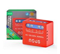 NOUS B5Z Module Interrupteur ZigBee Mini avec Mesure d’Énergie - 1 Canal, Installation Encastrée, ZigBee 3.0, 100-240V, 2000W, Compatible Alexa, Google Assistant, Hub Requis