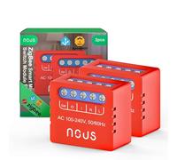 NOUS B6Z Module Mini ZigBee 3.0 8A,1 Canal,100-240V,2000W,Hub Requis,2 Pack | Compatible Alexa, Google Assistant, SmartThings, 29x34x17mm, Sans Mesure de Consommation, Installation Encastrée