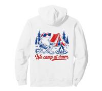 Nous campons à Dawn Frog Camping Funny Sweat à Capuche