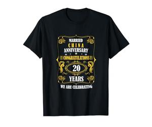 Nous célébrons Mariage Chinois 20 Ans marié Anniversaire T-Shirt Graphique avec Valeur