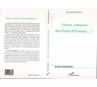 Nous, citoyens des etats d'europe, - Bernard Barthalay - L'harmattan - broché - Livre
