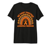Nous combattons Ensemble Le Guerrier de la leucémie Orange Boho Rainbow T-Shirt Haut de Gamme