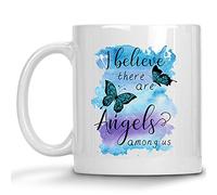 Nous Croyons Qu'Il Existe Des Anges Et Des Papillons Mug À Café Pratiques Tasse Mignonne Tasse À Café Pour Chocolat Chaud L'École Cuisine 330Ml