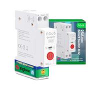 NOUS D3Z Interrupteur DIN ZigBee 3.0, 25A avec Surveillance de Lénergie | Hub Requis, 90-240V, compatible avec Zigbee2MQTT, Home Assistant, Alexa & Google Home, télécommande par application