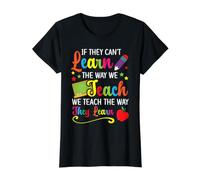 Nous enseignons la façon Dont Ils apprennent la Vitesse d'éducation spéciale T-Shirt Graphique avec Valeur, Femme, Noir, L