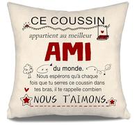 Nous espérons qu’à chaque fois que tu serres ce coussin dans tes bras il te rappelle combien nous t’aimons Housses de coussin pour les amis Anniversaire Cadeau de Noël Cadeau d'amitié bff(ami-b)