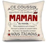 Nous espérons Qu’à Chaque Fois Que tu serres ce Coussin dans tes Bras il Te rappelle Combien Nous t’Aimons Housses de Coussin pour Maman Anniversaire Fête des Mères Cadeau de Noël (Maman-b)