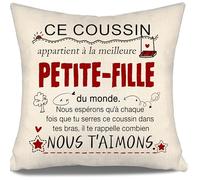 Nous espérons Qu’à Chaque Fois Que tu serres ce Coussin dans tes Bras il Te rappelle Combien Nous t’Aimons Housses de Coussin pour la Petite-Fille de Grand-mère Grand-père Anniversaire Cadeau de Noël