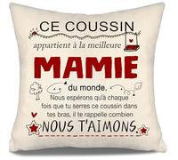 Nous espérons qu’à chaque fois que tu serres ce coussin dans tes bras il te rappelle combien nous t’aimons Housses de coussin pour Mamie Anniversaire Fête des Grands-Mères Cadeau de Noël (mamie-b)