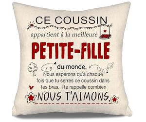 Nous espérons qu’à chaque fois que tu serres ce coussin dans tes bras il te rappelle combien nous t’aimons Housses de coussin pour la petite-fille de Grand-mère Grand-père Anniversaire Cadeau de Noël