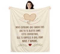 Nous espérons que chaque fois que tu te blottis dans cette couverture elle te rappelle à quel point nous t’aimons Couverture pour Maman Papa Fille Sœur Mamie Papi Tante Anniversaire Cadeau de Noël(b)