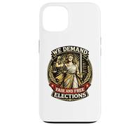 Nous exigeons des élections Libres et équitables Lady Justice Coque pour iPhone 13
