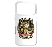 Nous exigeons des élections Libres et équitables Lady Justice Coque pour iPhone 17 Pro