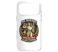 Nous exigeons des élections Libres et équitables Lady Justice Coque pour iPhone 17 Pro Max