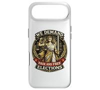 Nous exigeons des élections Libres et équitables Lady Justice Coque pour iPhone Air