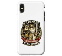 Nous exigeons des élections Libres et équitables Lady Justice Coque pour iPhone X/XS