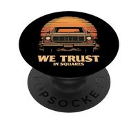 Nous Faisons Confiance à la carrosserie de Camion Classique Squares PopSockets PopGrip Adhésif