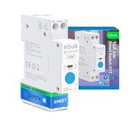 Nous Interrupteur DIN intelligent 16 A avec Tasmota (ESP32), surveillance de l'énergie, compatible avec MQTT, Home Assistant, mat, commande vocale avec Alexa, Google Assistant