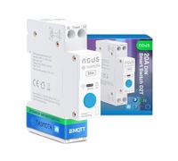 Nous Interrupteur DIN intelligent 20 A avec Tasmota (ESP32), surveillance de l'énergie, compatible avec MQTT, Home Assistant, mat, commande vocale avec Alexa, Google Assistant