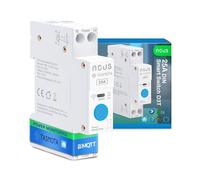 Nous Interrupteur intelligent DIN 25 A avec Tasmota (ESP32), surveillance d'énergie, compatible avec MQTT, Home Assistant, Matter, commande vocale avec Alexa, Google Assistant