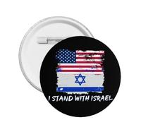 Nous, je me tiens avec Israël, épingles à boutons, drapeau américain d'israël, priez pour Israël, bouton fort, soutien d'israël, badge rond pour vêtements, sac, chapeau
