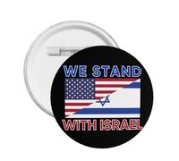 Nous, je me tiens avec Israël, épingles à boutons, drapeau américain d'israël, priez pour Israël, bouton fort, soutien d'israël, badge rond pour vêtements, sac, chapeau