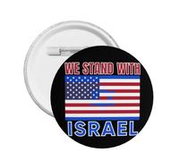Nous, je me tiens avec Israël, épingles à boutons, drapeau américain d'israël, priez pour Israël, bouton fort, soutien d'israël, badge rond pour vêtements, sac, chapeau