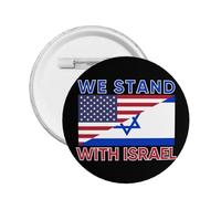 Nous, je me tiens avec Israël, épingles à boutons, drapeau américain d'israël, priez pour Israël, bouton fort, soutien d'israël, badge rond pour vêtements, sac, chapeau