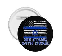 Nous, je me tiens avec Israël, épingles à boutons, drapeau américain d'israël, priez pour Israël, bouton fort, soutien d'israël, badge rond pour vêtements, sac, chapeau