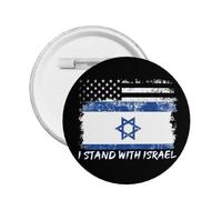 Nous, je me tiens avec Israël, épingles à boutons, drapeau américain d'israël, priez pour Israël, bouton fort, soutien d'israël, badge rond pour vêtements, sac, chapeau