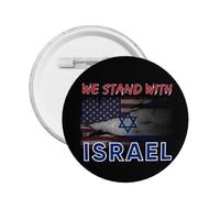 Nous, je me tiens avec Israël, épingles à boutons, drapeau américain d'israël, priez pour Israël, bouton fort, soutien d'israël, badge rond pour vêtements, sac, chapeau