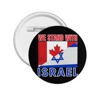 Nous, je me tiens avec Israël, épingles à boutons, épingle du drapeau du Canada et d'Israël, priez pour Israël, bouton fort, soutien à Israël, badge rond pour vêtements, sac, chapeau