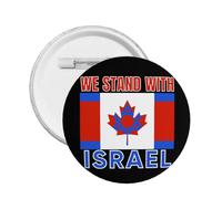 Nous, je me tiens avec Israël, épingles à boutons, épingle du drapeau du Canada et d'Israël, priez pour Israël, bouton fort, soutien à Israël, badge rond pour vêtements, sac, chapeau