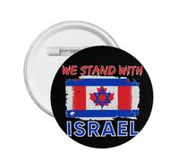 Nous, je me tiens avec Israël, épingles à boutons, épingle du drapeau du Canada et d'Israël, priez pour Israël, bouton fort, soutien à Israël, badge rond pour vêtements, sac, chapeau