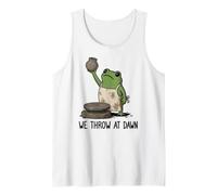 Nous lançons à l'aube Frog Funny Frog Meme Pottery Lover Débardeur