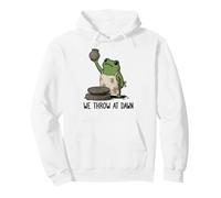 Nous lançons à l'aube Frog Funny Frog Meme Pottery Lover Sweat à Capuche