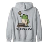 Nous lançons à l'aube Frog Funny Frog Meme Pottery Lover Sweat à Capuche
