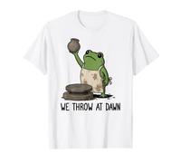 Nous lançons à l'aube Frog Funny Frog Meme Pottery Lover T-Shirt
