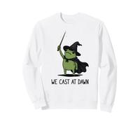 Nous lançons à l'aube Spooky Magic Frog Meme Witchcraft Witches Sweatshirt