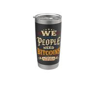 Nous Le Peuple Avons Besoin Bitcoin Vintage Gobelet isotherme en acier inoxydable double paroi