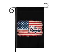 Nous, le peuple, drapeau patriotique américain Drapeaux de jardin (12,5 x 18 pouces) - Bannière aux couleurs éclatantes pour décoration extérieure de jardin et de maison
